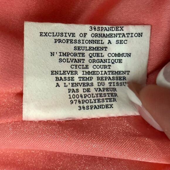 Vintage Jessica McClintock Pink Floral Lace Strapless Mermaid Maxi Dress size 10 - Picture 14 of 14